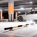 Underground parking lot Traffic facilities Reflective mirror Protective column Deceleration road arch car stopper 3d model