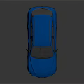 Blue Modern SUV With Sleek Exterior LED Headlights And Black Alloy Wheels
