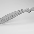 Worn Weapon with Serrated Blade Wooden Handle and Metal Rivets
