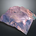 Aerial View Of Colorful Mountainous Landscape With Geological Formations Ridges And Valleys