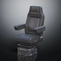 Sleek Black Office Chair With Padded Armrests And Adjustable Metal Base