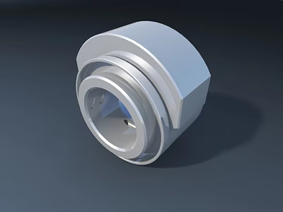 Smart Machine Component With Circular And Hexagonal Smooth Surface Design Structure 3d model