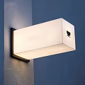 Wall Mounted Light Box with White Panel and Black Frame Modern Design Illumination