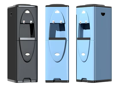 Modern Standing Water Dispensers With Black And Blue Color Options For Home Daily Use 3d model