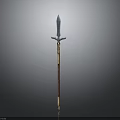 Traditional Handcrafted Sword With Sharp Polished Blade Wooden Handle And Metal Guard
