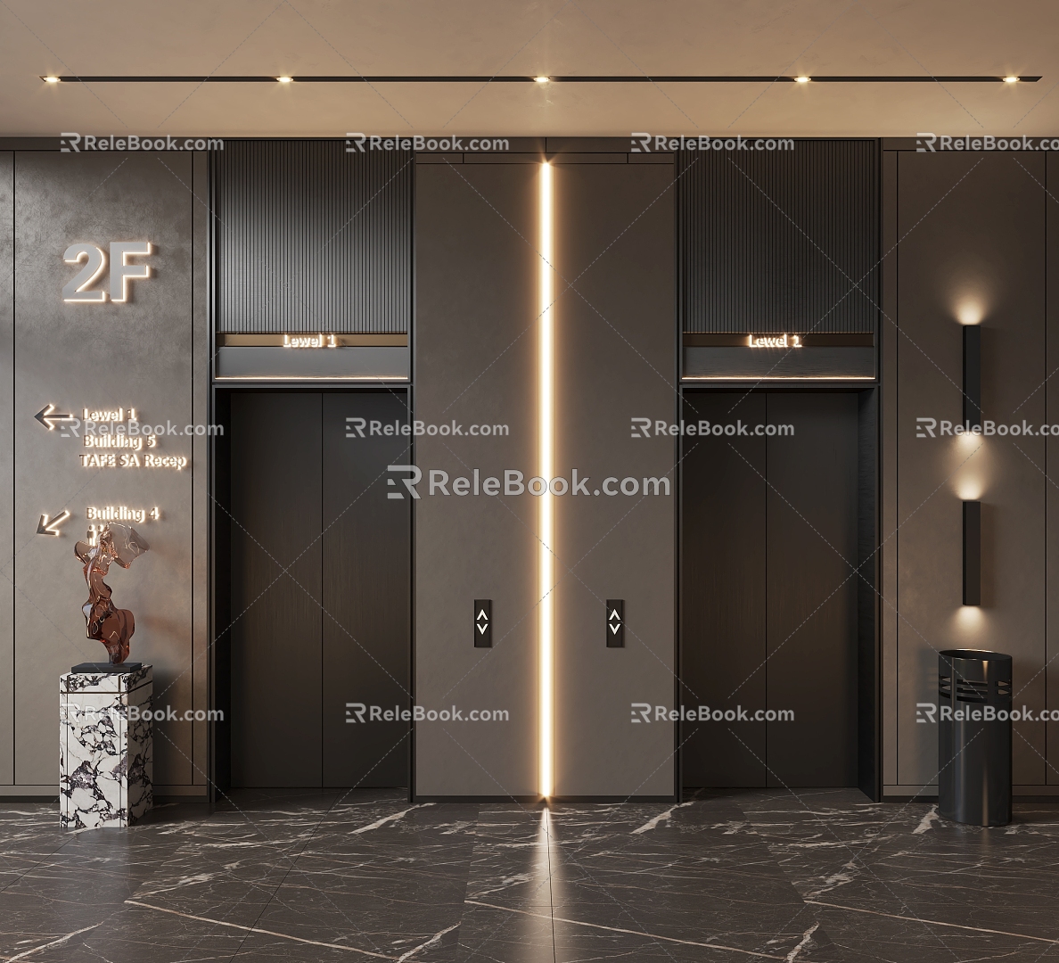 Elevator Hall Elevator Shopping Mall Elevator Hotel Elevator Office Elevator 3d model