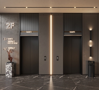 Elevator Hall Elevator Shopping Mall Elevator Hotel Elevator Office Elevator 3d model