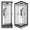 Modern Steam Shower Sauna Enclosure With Glass Doors Control Panel And Shower Head