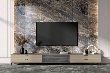 Modern TV Cabinet TV Cabinet Ornaments Combination 3d model