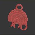 Vintage Bronze Household Ornament With Spiral Leaf Design And Hanging Loop