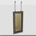 Decorative Wooden Wall Hanging Frame With Parchment Text Details And Hanging Hooks