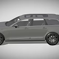 Grey Volvo Estate Car With UK License Plate And Dark Roof Modern Design