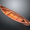Vintage Handcrafted Wooden Boat With Natural Wood Grain And Rustic Texture