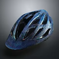 Blue Metallic Weapon With Hollow Patterns And Shiny Surface Finish