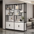 Simple Storage Rack Bookshelf Shelf Decorative Rack Shoe Cabinet Partition Cabinet 3d model