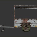 Trailer trailer trailer truck rear hanging 3d model