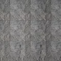 Gray Textured Background Wall With Various Stone Patterns And Panel Designs 3d model