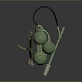 Green Twin Gas Cylinder Weapon With Spray Gun Stand And Connected Hose