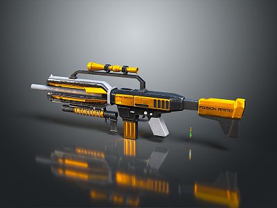 rifle semi-automatic rifle combat rifle battle rifle carbine war rifle attack rifle 3d model