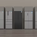 Modern Refrigerators and Freezers in Various Styles Colors and Designs Displayed Together
