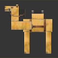 Modern toy cube camel pixel camel camel 3d model