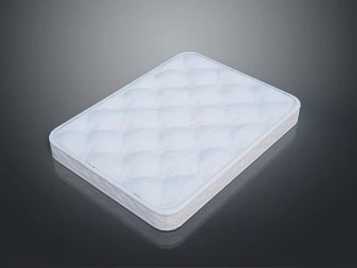 Modern White Mattress With Soft Diamond Quilted Pattern And Durable Design 3d model