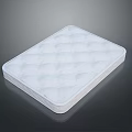 Modern White Mattress With Soft Diamond Quilted Pattern And Durable Design 3d model