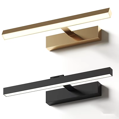 Modern Minimalist Wall Lamp With Gold And Black Finish Sleek Design For Home Decor 3d model