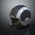 Black White Gray Police Helmet Featuring POLICE Label And B343