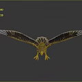 Majestic Eagle With Spread Wings Sharp Talons And Detailed Feathers Flying Against Gray Background