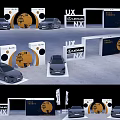 Lexus Exhibition Display Shelves with UX NX Models and Modern Branding Setup