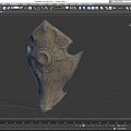 Ancient Golden Ornate Shield With Intricate Carvings And Decorative Design