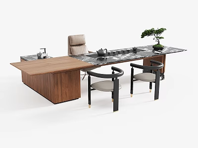 Modern Boss Tea Table Osaka Table Office Desk Tea Table One 3d model