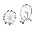 Large And Small Ferris Wheel Amusement Equipment With 40M And 25M Radius