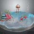 Modern Underwater World Coral Shell Tropical Fish 3d model