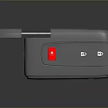 Automotive Car Key Component With Gray Case Red Button And Lock Functions 3d model