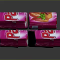 Kalmary Delicious Strawberry Flavored Snacks with Vibrant Pink Packaging Stacked