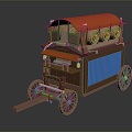 Modern Carriage Ancient Rack Car Rack Car Rack Car 3d model