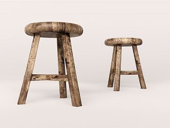 Quiet bar stool 3d model