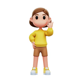 Modern Cartoon Woman Cute Woman Anime Woman 3d model