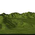 Garden Landscape Design Featuring Green Rolling Hills And Lush Grass Terrain 3d model