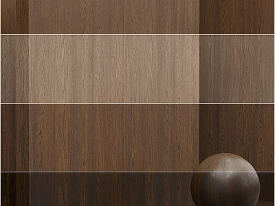 Wooden Construction Components With Panel Design And Various Brown Tones Spherical Decor 3d model