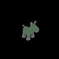 Cute Green Plush Horse Stuffed Toy With Soft Material And Gray Hooves