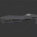 Modern Gray Fighter Jet with Gold Stripes and Sleek Aerodynamic Design Showcasing Futuristic Military Aircraft