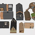 Diverse Homestay Building Designs Featuring Wooden Structures Gabled Roofs And Modern Styles