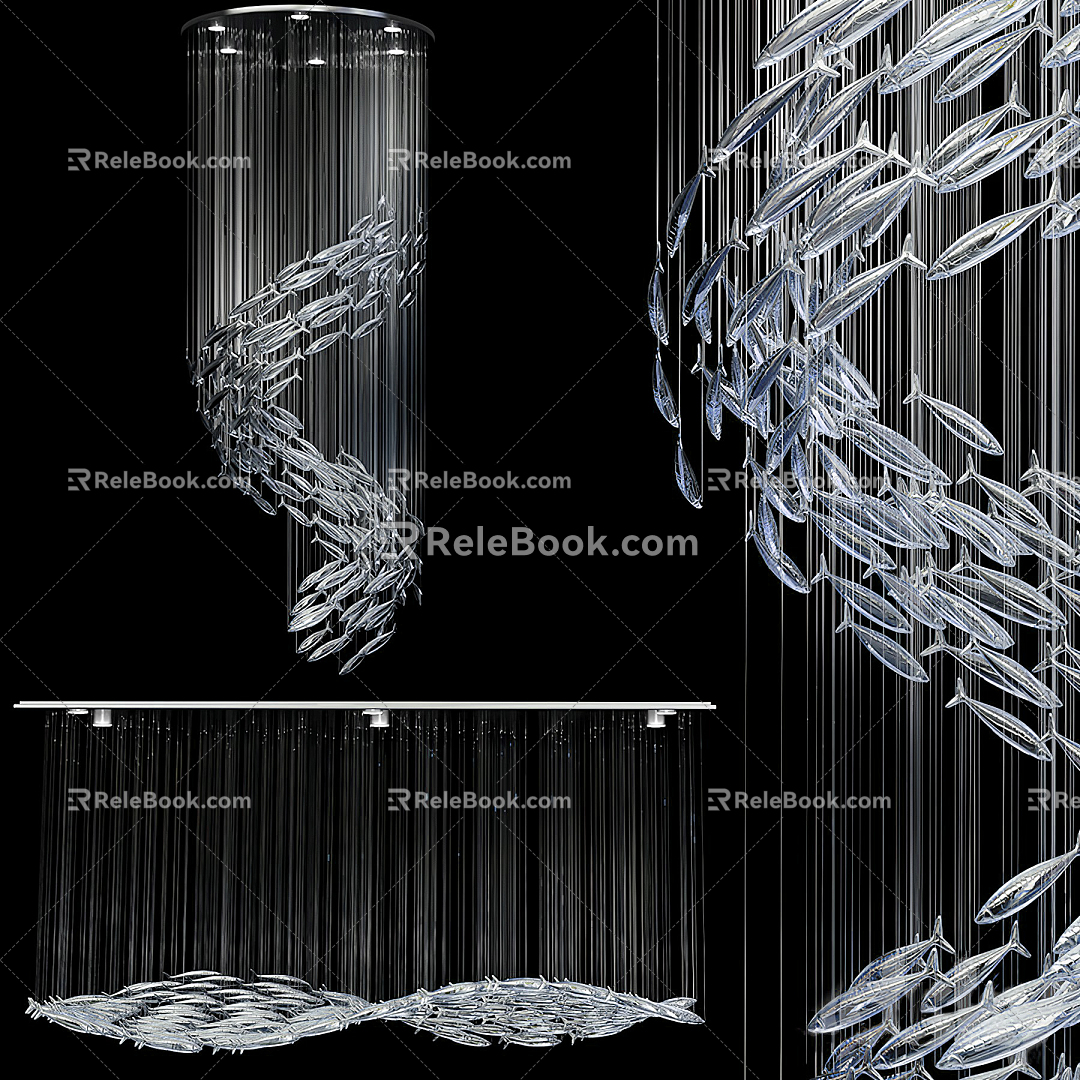 Modern Crystal Chandelier Chandelier Simple Chandelier Chandelier Combination 3d model