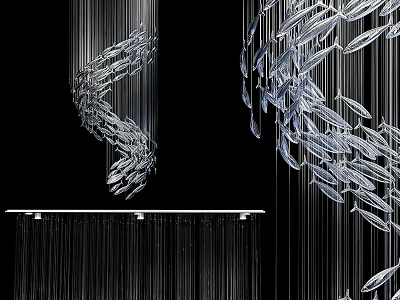 Stunning Modern Crystal Chandelier Design With Hanging Crystal Drops And Metal Frame 3d model
