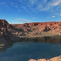 Gorge Gobi and calm lake 3d model