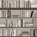 Neatly Arranged Bookshelf With Various Books And Classic Literature Collection