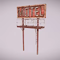 INDUSTRIAL LOFT SIGN BILLBOARD 3d model